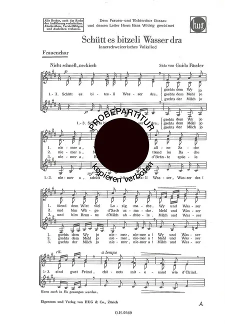 Schütt es bitzeli Wasser